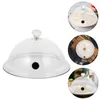 Dinnerware Sets 2 Pcs Micro-wave Oven Hood Plastic Platter Plate Cover Acrylic Insulation