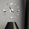 Zegary ścienne elementy dekoracyjne lustrzane zegar Home łatwy w użyciu modny dla środowiska samoprzylepna prosta marka
