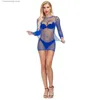 Sexy Set Sexy Dress Sexy lingerie Women Pajamas Underwear Mesh Long Sleeves Pajamas Underwear Women Sexysleep Dress Sexy lingerie T231027