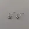 Boucles d'oreilles créoles pour femmes, petites perles mignonnes, goutte de personnalité ronde coréenne Simple, bijoux tendance, cadeau