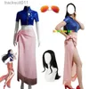 Trajes de anime Anime Cosplay Venha Vestido Outfits Nico Robin Cosplay Óculos Personalizados Festa Peruca Terno Vem para Menina Halloween Carnaval Terno L231027