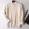 Suéter masculino genuíno 100% mink cashmere suéter homens jumper outono inverno casual o-pescoço quente pulôver robe hombre pull homme 231026