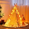 Other Event Party Supplies 1.53M Artificial Maple Leaves Light String 10Leds 20Leds Garland Autumn Battery Fairy Lamps Halloween Thanksgiving Decorations 231027