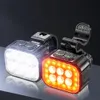 Cykelbelysningar Cykelfront och bakre LED -lampan sätter USB -laddningscykelstrålkastare och bakljus 6/24 pärlvattentät aluminiumlegering Bicycle Lights 231027