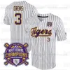 3 Dylan Crews LSU Tigers 2023 College World Series National Champions Baseball Jersey Jake Fraley White Tre Morgan Paul Skenes Brayden Jobert