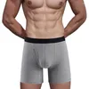 Caleçons Boxer pour hommes, grande taille, sous-vêtements respirants pour garçons, sous-culottes en coton Spandex, poche élégante