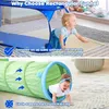 Baby Rail Baby Playpen With Basket Hoop Folding Ocean Ball 1.5M Large Ball Pit Portable Pool With Crawl Tunnel Camping Tent Toys For KidsL231027