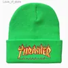 Beanie/Skull Caps Hat Beanies Fashion Flame Thrash Letter Brodery Sticked Hat Men and Women Winter Hat Wool Hat Cold Hat T2301027