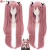 Catsuit Costumes Anime Seraph of the End Cosplay Krul Tepes 90 cm 120 cm rosa lång med 2 hästsvansvärmebeständiga syntetiska hår peruker + perukkåpan