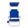 Kampmeubilair LISM Liggende Comfort Hoogte Rugzak Luifel Strandstoel Blauw