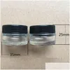 Packing Bottles Wholesale Packaging 5Ml L Concentrate Containers Pyrex Tempered Glass Dab Wax Jars Live Rosin Storage Box Clear Roun Dhjiy