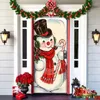 クリスマスの装飾クリスマスエルフのドアカバーナイトメアクリスマスアウトドアデコレーションの小道具サンタクリスマスバックドロップバナーパーティーハウスドア231027