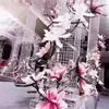 Декоративные цветы Большой цветок из пенополиэтилена Магнолия Искусственная голова Свадебные украшения Фон Дизайн Декор окна торгового центра Поддельная орхидея