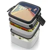 Dinnerware Infinity Bento Box Lunch Thermal Container 2 Layer Healthy Sky Night Stars Train City Personalized