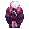 رجال هوديز رجال أنيمي AKAME GA KILL 3D PRINT HODIIE SWESSSHIRTS النساء الرجال أزياء عرضية السترة Harajuku streetwear