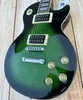 Standardowy gitara elektryczna Python Green Tiger Wzór gradientowy, podpis, zielony tuner retro, piorun
