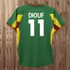 2002 2004 Senegal Erkek Retro Futbol Formaları Milli Takımı Diouf Bouba Diop H. Camara KH. Fadiga ev uzak futbol gömlekleri kısa kollu üniformalar