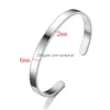 Bracciale moda 6mm sottile braccialetto in acciaio inossidabile 316L liscio anello aperto C braccialetto per donna uomo braccialetti braccialetti amanti gioielli goccia Dh2Cx