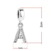 Eleshe 925 Sterling Silver A-Z Clear CZ Alphabet Letter Pendent Charm Fit Original armband DIY Inledande bokstav halsband Q0225304W