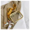 Evening Bags Crossbody Women's 2023 New Transparent Jelly Personalized Mobile Phone Casual One Shoulder Small Square Bag Tide