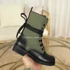 Bota de deserto com plataforma Laureate de luxo preto exército verde estampado botas de tornozelo moda feminina botas martin confortáveis sapatos casuais de grife para mulheres com caixa
