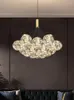 Ljuskronor l vardagsrum glas boll pendel lampa modern romantisk led kök sovrum matsalsljus