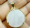 Hänge halsband Natural Stone Quartz Crystal Turquoises Opal Lapis Gold Color of Life Round Formed For Diy Jewelry Making Necklace