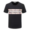 Designer Herren T-Shirts Schwarz Weiß Beige Luxus Klassisch Kariert Patchwork Stickerei 100% Baumwolle Multi Retro Lässig Hip Hop Plus Größe 2XL 3XL