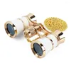 Telescoop Vintage metalen verrekijker voor filmkijken Opvouwbare operabril met ketting Optische lens Theater Retr J7r0