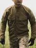 Kurtki polowe taktyczne Wodoodporna koszula Windproof Shirt Multi Pocket Camo Płaszcz Outdoor Wojskowy Top