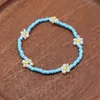 Bracelet de perles de fleur de marguerite mignon pour les femmes mode bohème coloré beau charme Bracelet extensible cadeau de fête bijoux en gros bijoux de modeBracelets bijoux