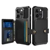 Étui portefeuille en cuir résistant aux chocs avec porte-cartes magnétique, pour iPhone 15 Pro Max 14 Plus 13 12 11 XR XS X