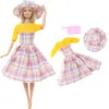 Dolls Fashion Doll Kleid Outfit Freizeitkleidung handgefertigtes Mädchen Kleidungsrock Accessoires Kleidung für DIY Dollhouse Baby Toys 231027