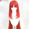 Catsuit Costumes 100 cm de Long jeu de Cosplay Genshin Impact Sumeru Nilou rouge dégradé résistant à la chaleur cheveux synthétiques perruques de fête + bonnet de perruque