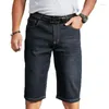 Jeans pour hommes Hommes Denim Shorts 2023 Summer Breeches Coton Bermuda Mâle Grande Taille Demi-Pantalon Noir Stretch Casual Genou Longueur