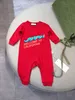 Luxe baby jumpsuits van hoge kwaliteit Feestelijke rode pasgeboren bodysuit Maat 52-90 Meerdere patroonprints baby kruippakje Oct25