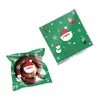 Gift Wrap 10x10cm 100pcs/lot Christmas PE Self-Adhesive Cookie Candy Plastic Bags Baking Biscuits Package Snack Storage Supplies