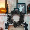 Garden Decorations 2 Pcs Halloween Wreath Ornament Front Door Home Wreaths Eucalyptus Party Favor Wall