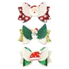 Hårtillbehör Jul Hair Clip Bow Tree Santa Claus Children Hair Clips Baby Hairpins Headwear Girls Drop Delivery Products Tools DHXEB