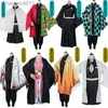 Trajes de anime Anime Demon Slayer Kimetsu No Yaiba Tanjirou Kamado Nezuko Cosplay Mulheres e Homens Kimono Crianças Cosplay Vem Conjuntos L231027