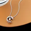 Pendant Necklaces High Quality Exquisite Plaid Single Zircon Necklace For Women Luxury Fine Jewelry DN