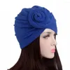 Bérets élégant tourbillon bonnet bohème chapeau style national turban vert