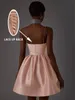 Spalline sottili Abiti da ritorno a casa Principessa Appliques Perline Lace Up Mini Cocktail Occasioni formali Compleanno Prom Laurea Abiti da cocktail party HD1001