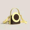 Evening Bags Fashion Contrast Color Portable Bucket Personalized Drawstring Design Versatile Commuter Women's Shoulder Crossbody Bag