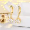 Hot Selling Vintage Diamond CZ Moissanite 1CT Ear Clip Hoop för Pendientes DE