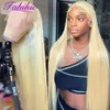 Synthetic Wigs Tahikie Blonde Lace Front Wig Human Hair 613 HD Transparent 13x4 13x6 Brazilian Straight Frontal For Women Closure 231027