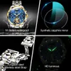 腕時計Ooupinke luxury Men自動機械腕時計タングステンスチールウォッチトップブランドサファイアガラス時計reloj hombre 231027