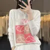 women's Designer Sweaters loewees Sweater Knit sweatshirt crew neck Long Slevee Cardigan Hoodie letter embroidery Clothing Casual Autumn and winter Wa 61K0#