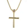 Pendant Necklaces Baseball Bat Cross Shape Men's Necklace Metal Sliding Christian Religious Accessories Party Jewelry