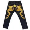 Jeans pour hommes Harajuku gothique style américain taille haute jean hommes y2k baggy street hip hop mode tendance droite large jambe jeans imprimer 231027